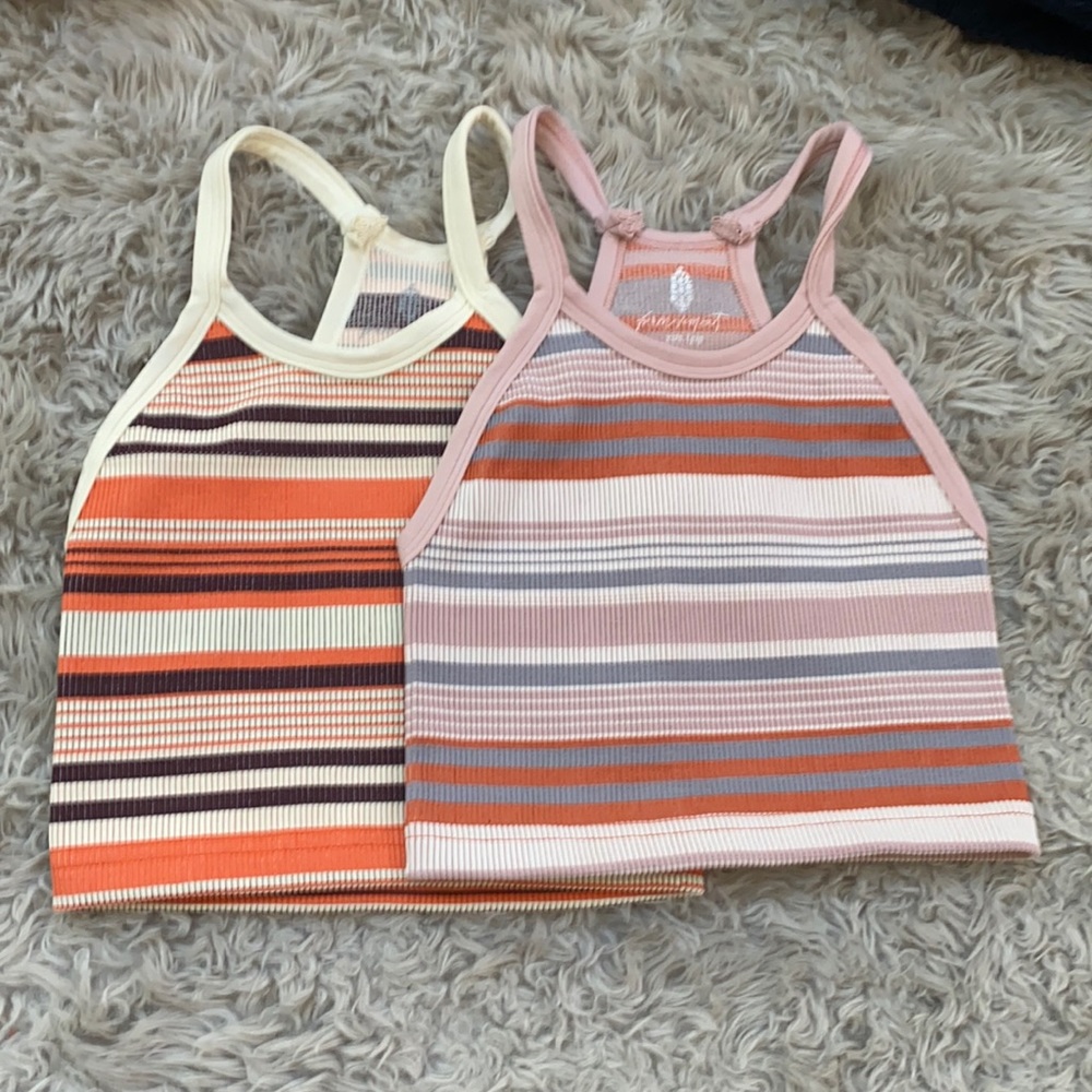 NEW🌺Free people happiness run crop in stripes - Picture 4 of 10